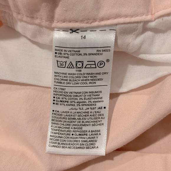 Old Navy Bermuda Shorts, Light Pink, Size 14 - Picture 4 of 4